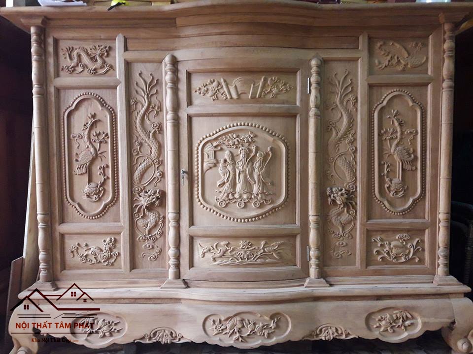 Tủ thờ gỗ gụ mẫu BTG020 Tâm Phát