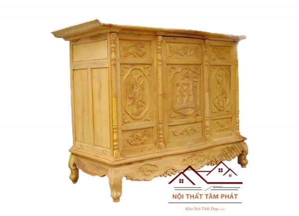 Tủ thờ gỗ Mít cao cấp mẫu BTM012