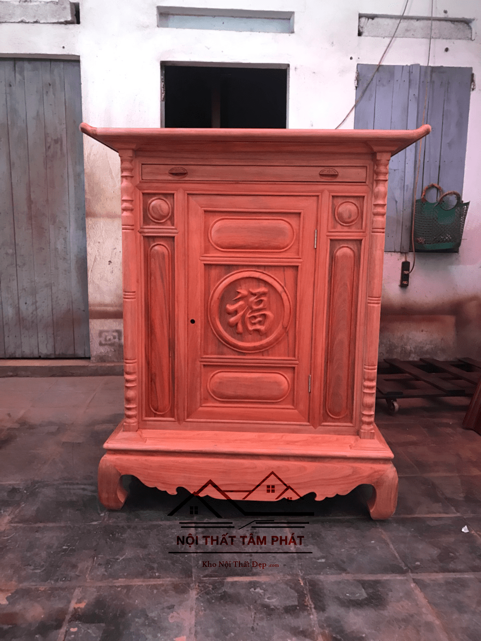 Tủ thờ gỗ Hương mẫu BTH022 Tâm Phát