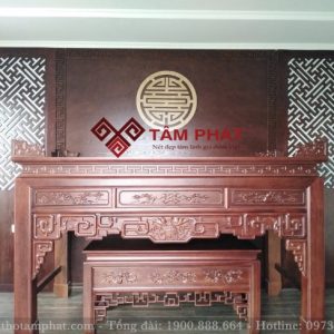 Mẫu bàn thờ gỗ đẹp BT1058 cho phòng thờ riêng