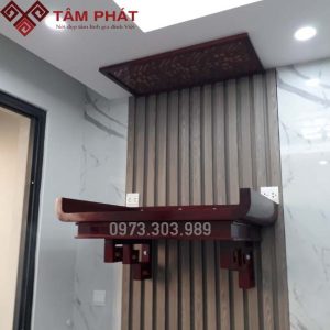 Mẫu bàn thờ treo TT0081 làm bằng gỗ Hương