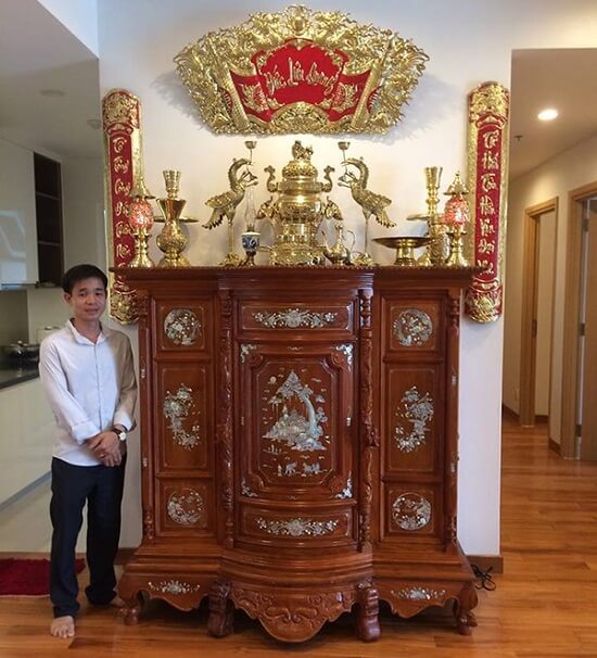 Cửu huyền thất tổ là gì? Cách lập bàn thờ cửu huyền thất tổ Mẫu bàn thờ, tủ thờ gỗ đẹp đáp ứng nhu cầu thờ cúng