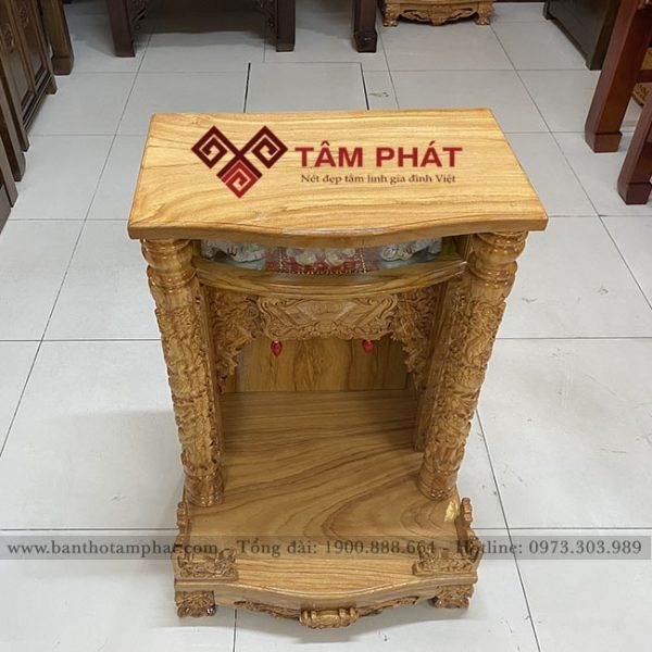 Mẫu bàn thờ thần tài gỗ gõ BTT3301