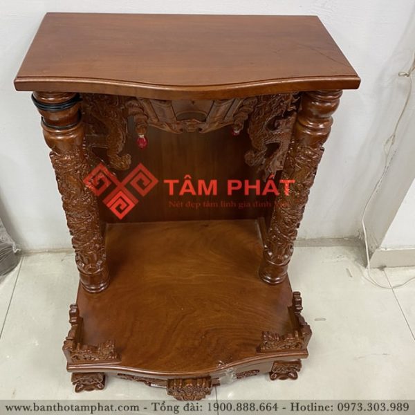 Bàn thờ Thần Tài gỗ gõ mẫu BTT3308