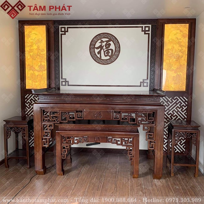 Phòng thờ gia tiên đẹp mẫu BT-1123 Mẫu phòng thờ gia tiên đẹp BT-1123